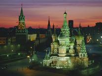 Sunset Over Red Square, the Kremlin, Moscow, Russia-D H Webster-Photographic Print