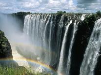 Waterfalls and Rainbows, Victoria Falls, Unesco World Heritage Site, Zambia, Africa-D H Webster-Photographic Print