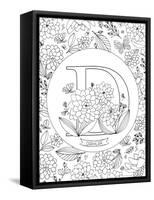 D is for Dahlia-Heather Rosas-Framed Stretched Canvas