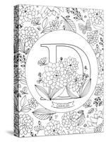 D is for Dahlia-Heather Rosas-Stretched Canvas