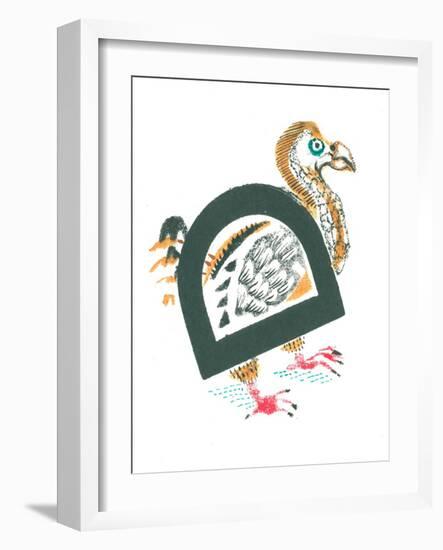 D is for dodo-Mary Kuper-Framed Giclee Print