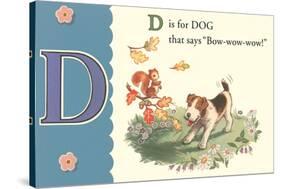 D is for Dog-null-Stretched Canvas