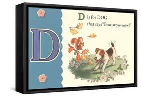 D is for Dog-null-Framed Stretched Canvas