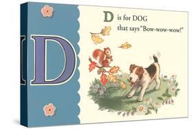 D is for Dog-null-Stretched Canvas