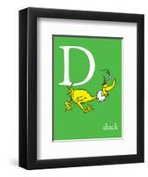 D is for Duck (green)-Theodor (Dr. Seuss) Geisel-Framed Art Print