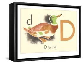 D is for Duck-null-Framed Stretched Canvas