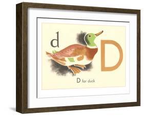 D is for Duck-null-Framed Art Print