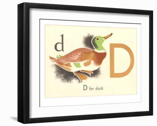 D is for Duck-null-Framed Art Print