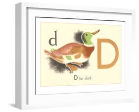 D is for Duck-null-Framed Art Print