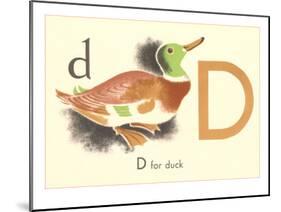 D is for Duck-null-Mounted Art Print