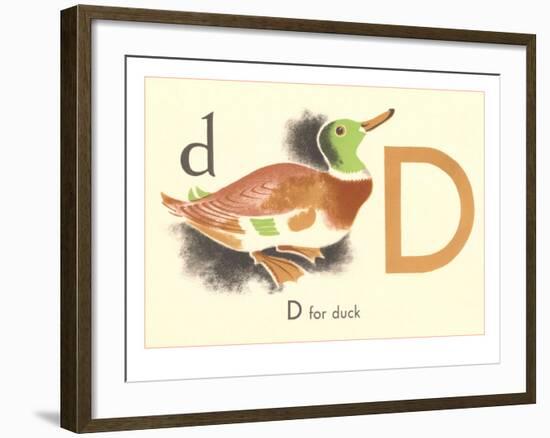 D is for Duck-null-Framed Art Print