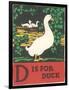 D is for Duck-null-Framed Art Print