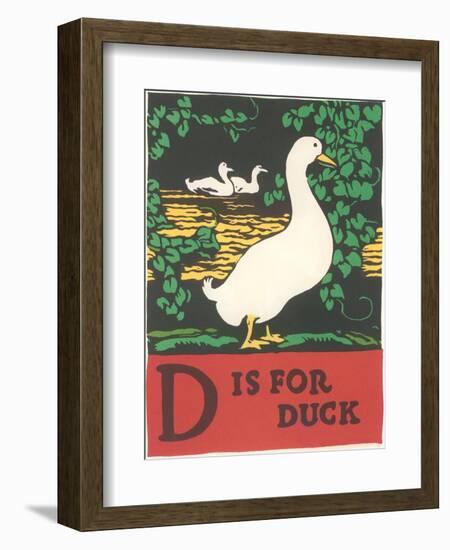 D is for Duck-null-Framed Art Print