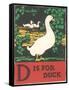 D is for Duck-null-Framed Stretched Canvas