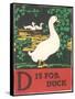 D is for Duck-null-Framed Stretched Canvas