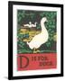 D is for Duck-null-Framed Art Print