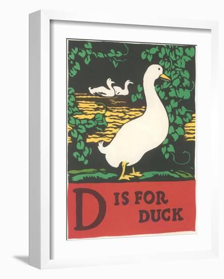 D is for Duck-null-Framed Art Print