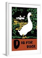 D is for Duck-Charles Buckles Falls-Framed Art Print