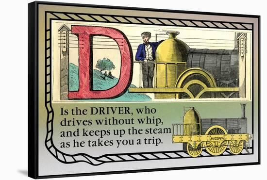 D is the Driver-null-Framed Stretched Canvas