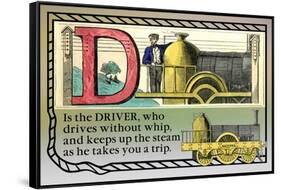 D is the Driver-null-Framed Stretched Canvas