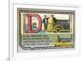 D is the Driver-null-Framed Art Print