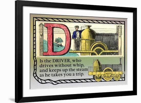 D is the Driver-null-Framed Art Print