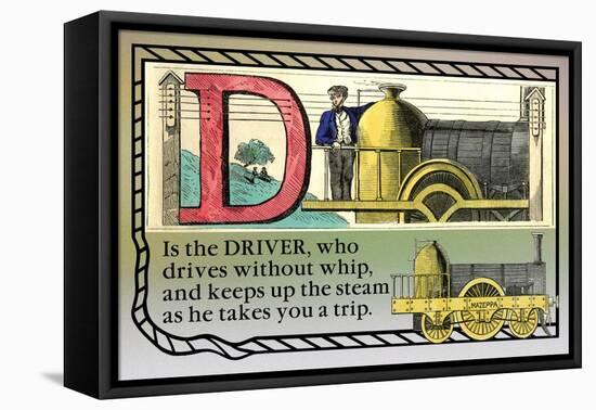 D is the Driver-null-Framed Stretched Canvas