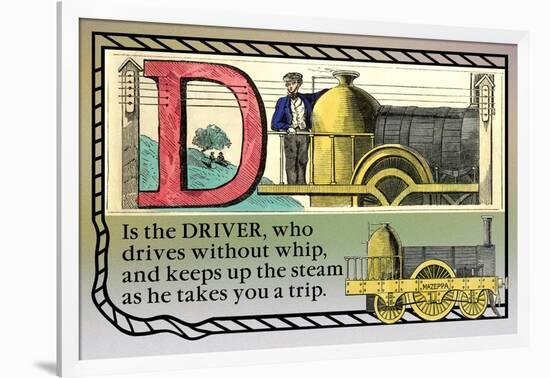 D is the Driver-null-Framed Art Print