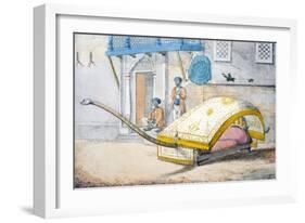 D'Jehalledar, or Canopied Bed Conveyance with Extra-Long Front-Franz Balthazar Solvyns-Framed Giclee Print