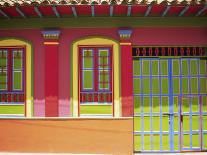 Doorway and Windows, Raquira, Royaca District, Colombia, South America-D Mace-Framed Photographic Print