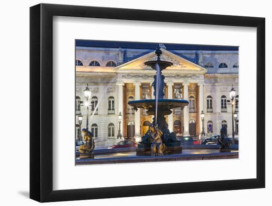 D. Maria II National Theatre, Rossio Square, Lisbon, Portugal-Peter Adams-Framed Photographic Print