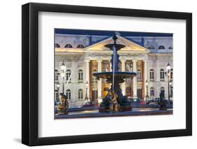 D. Maria II National Theatre, Rossio Square, Lisbon, Portugal-Peter Adams-Framed Photographic Print