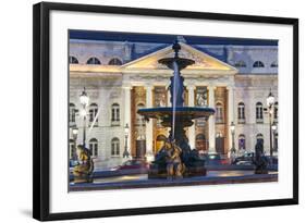 D. Maria II National Theatre, Rossio Square, Lisbon, Portugal-Peter Adams-Framed Photographic Print