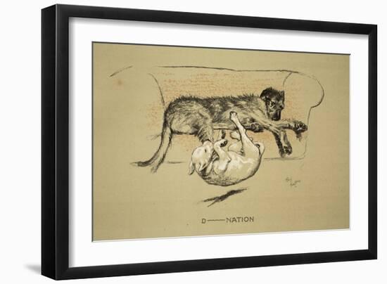 D-Nation, 1930, 1st Edition of Sleeping Partners-Cecil Aldin-Framed Giclee Print