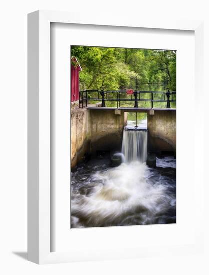 D & R Canal Lock, New Jersey-George Oze-Framed Photographic Print