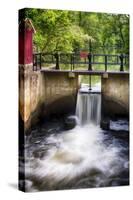 D & R Canal Lock, New Jersey-George Oze-Stretched Canvas