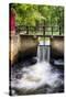 D & R Canal Lock, New Jersey-George Oze-Stretched Canvas