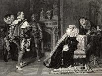 Mary Queen of Scots is Told of Her Imminent Execution-D. Raab-Stretched Canvas