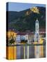 DŸrnstein Abbey, Blue Tower, Wachau, the Danube, Lower Austria, Austria-Rainer Mirau-Stretched Canvas