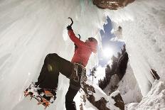 A Woman Relaxes on a Rock Above the Village of Pahalgam in Kashmir, India-D. Scott Clark-Photographic Print