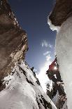 An Experienced Male Ice Climber Ice Climbing in the Box Canyon of Ouray, Colorado-D. Scott Clark-Photographic Print