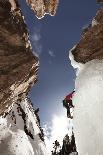 An Experienced Male Ice Climber Ice Climbing in the Box Canyon of Ouray, Colorado-D. Scott Clark-Photographic Print