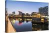 DŸsseldorf, North Rhine-Westphalia, Germany, Media Harbour Office Building at Dusk-Bernd Wittelsbach-Stretched Canvas