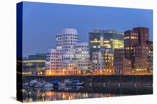 DŸsseldorf, North Rhine-Westphalia, Germany, Office Building in the Media Harbour-Bernd Wittelsbach-Stretched Canvas