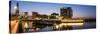 DŸsseldorf, North Rhine-Westphalia, Panorama of the Media Harbour with Hyatt Hotel-Bernd Wittelsbach-Stretched Canvas