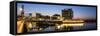 DŸsseldorf, North Rhine-Westphalia, Panorama of the Media Harbour with Hyatt Hotel-Bernd Wittelsbach-Framed Stretched Canvas