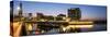 DŸsseldorf, North Rhine-Westphalia, Panorama of the Media Harbour with Hyatt Hotel-Bernd Wittelsbach-Stretched Canvas