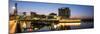 DŸsseldorf, North Rhine-Westphalia, Panorama of the Media Harbour with Hyatt Hotel-Bernd Wittelsbach-Mounted Photographic Print