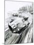 D-Type Jaguar at the 1954 Le Mans-Graham Coton-Mounted Giclee Print