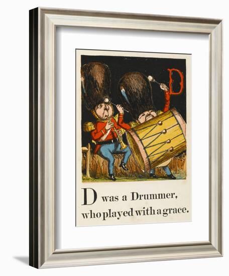 D Was a Drummer Who Played with a Grace-null-Framed Art Print